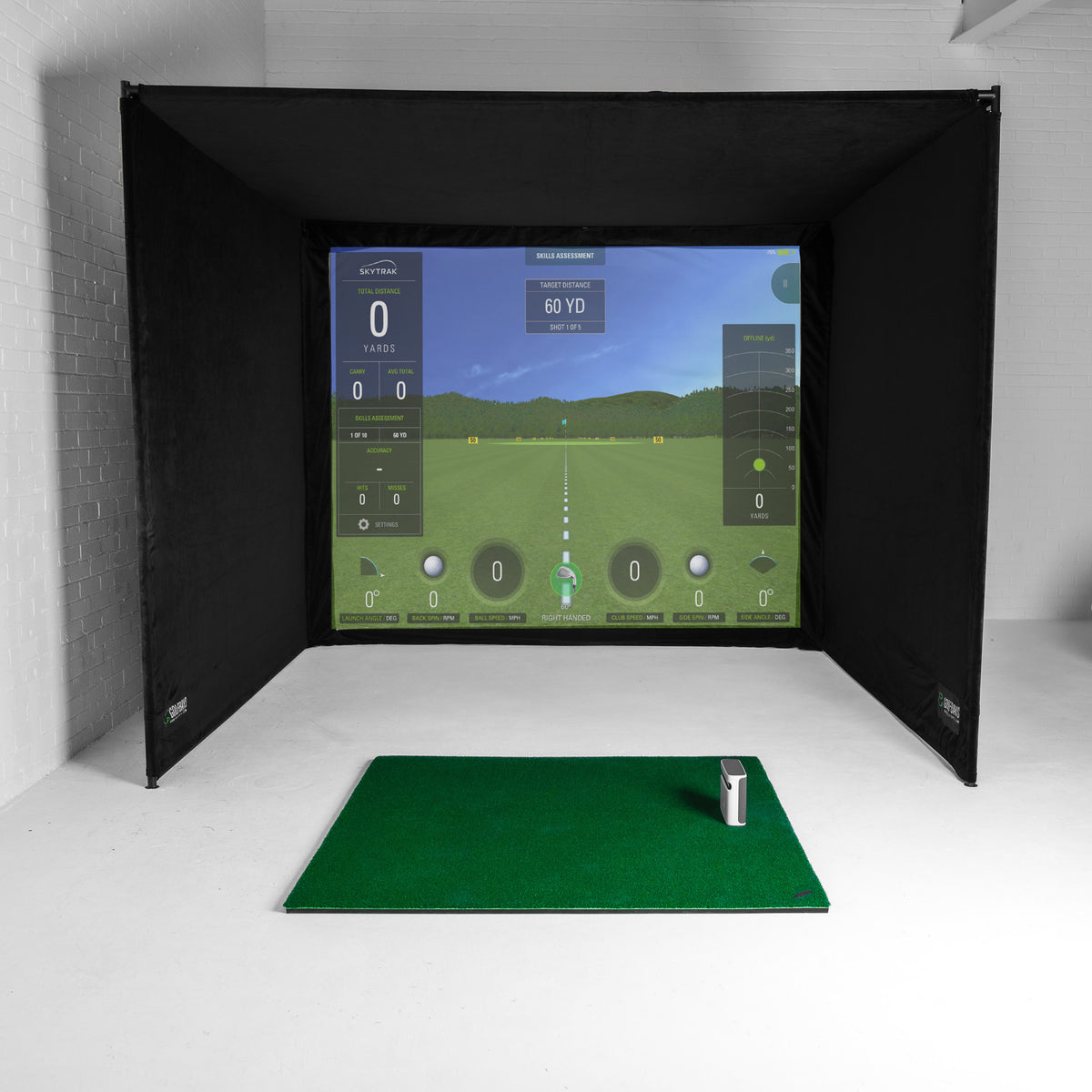 SKYTRAK + SimBox Home Golf Simulator Full Package