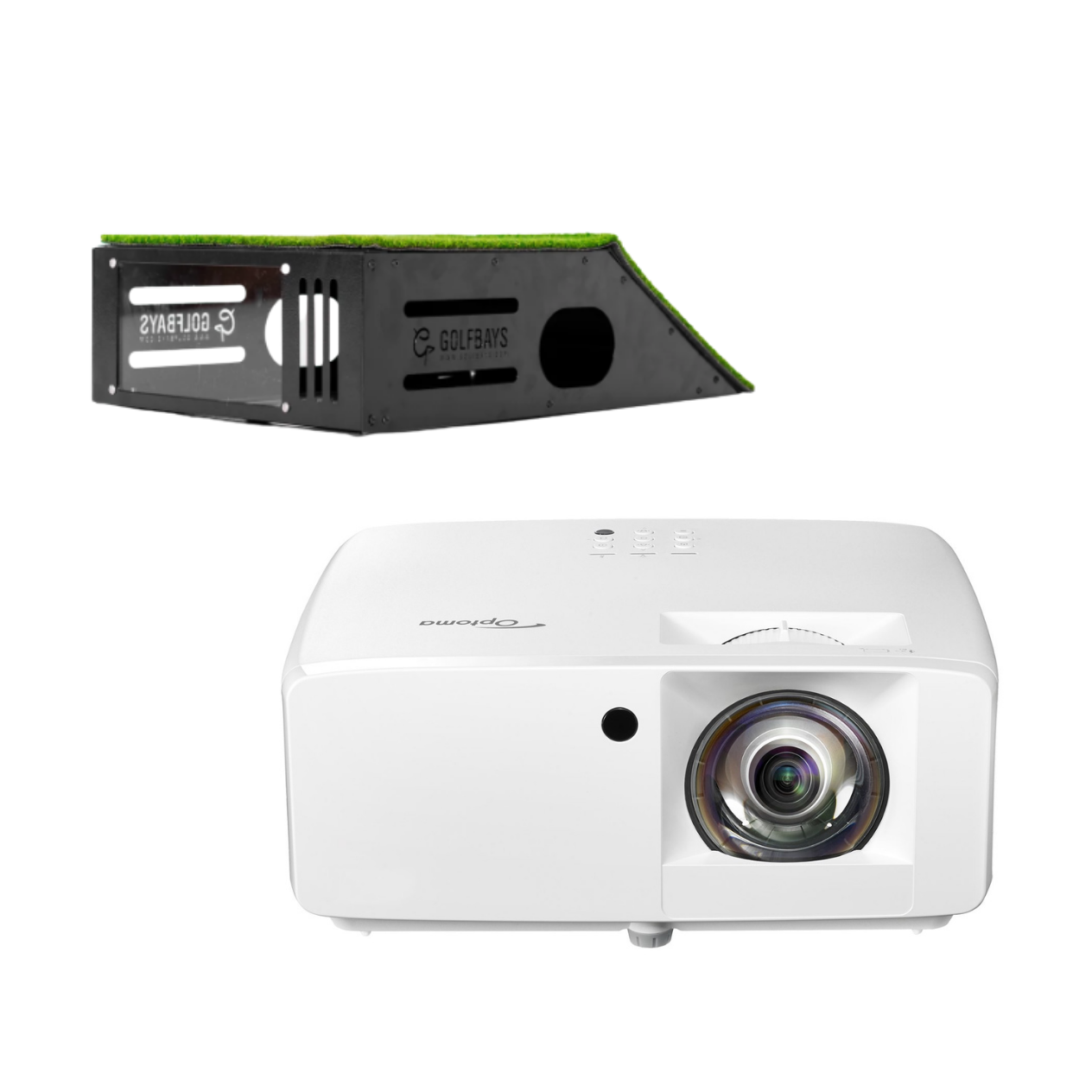 Optoma ZH451ST -projektori + GolfBaysin lattiatelinekotelo