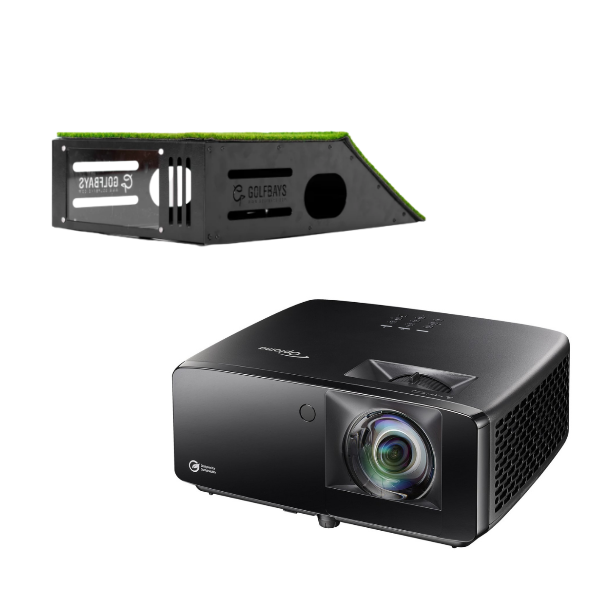 Optoma UHZ36STe 4K UHD golf-simulaattoriprojektori + lattiakiinnityskotelo