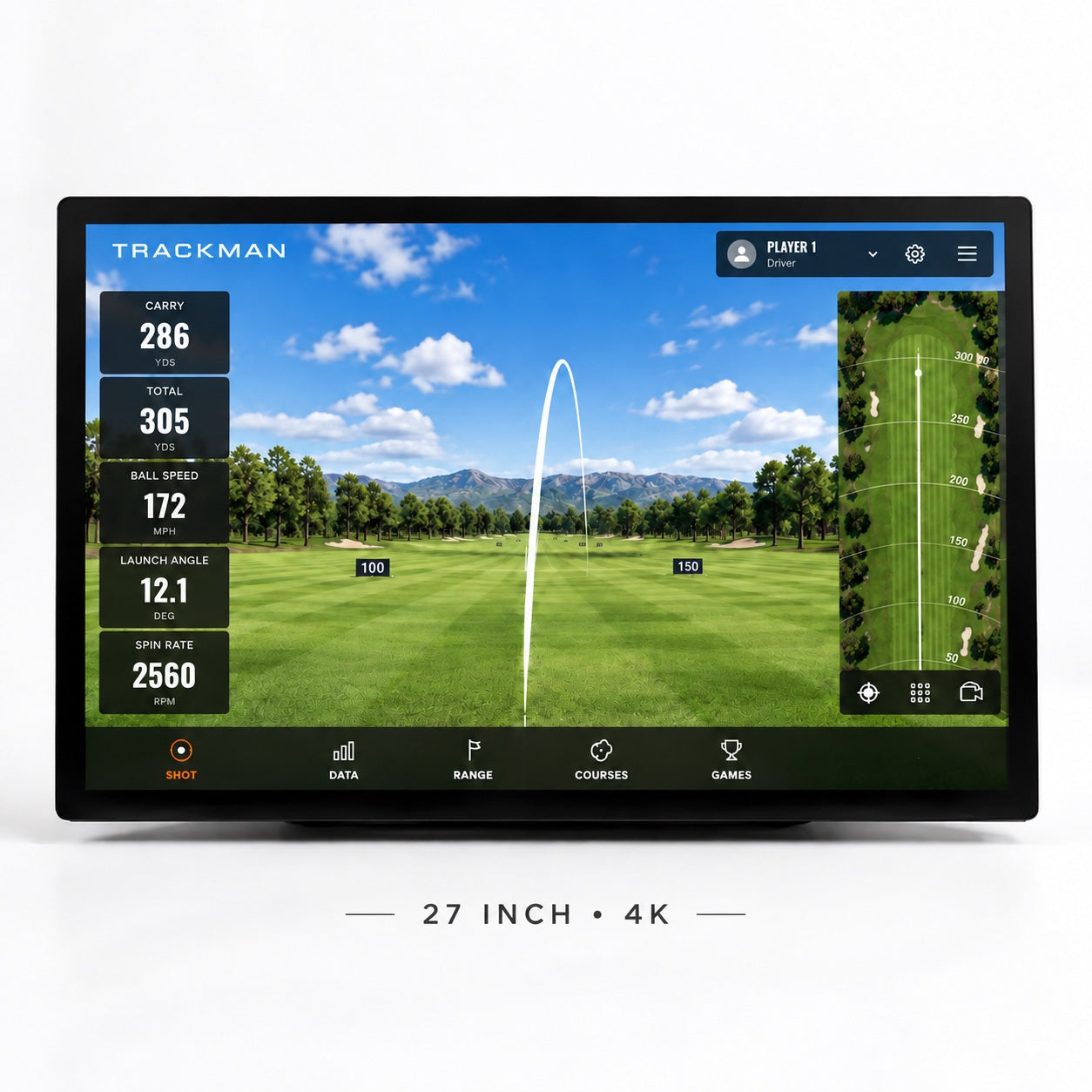 27" 4K-kosketusnäyttö golfsimulaattorimonitori