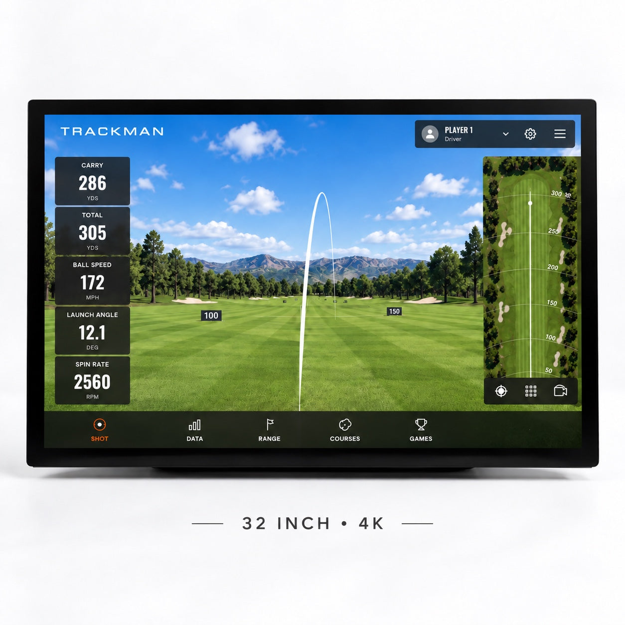 32" 4K Kosketusnäytöllinen Golf-simulaattorinäyttö