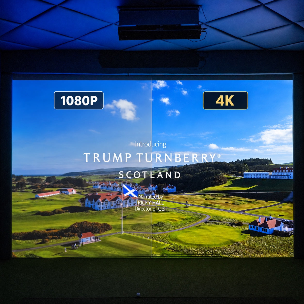 Golfbays Pro+ golf-simulaattorin iskuseinä 4K