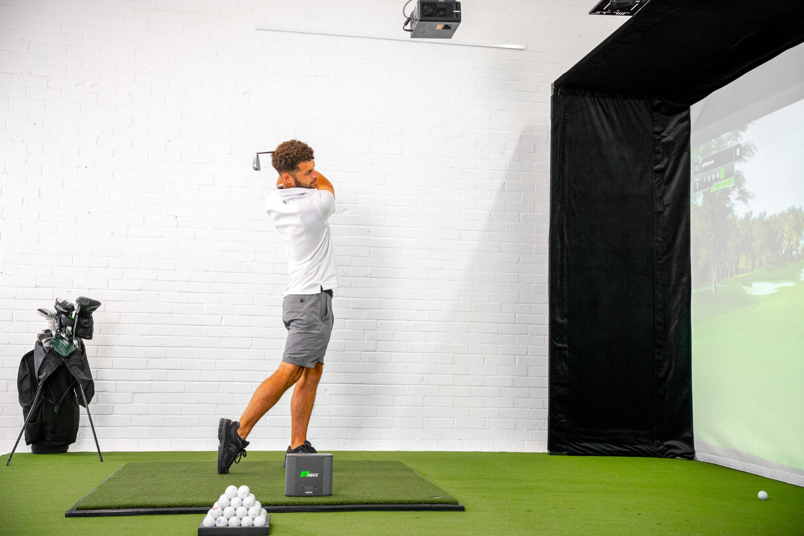 GolfBays Lux Golf Simulator Hitting Enclosure (4 Sizes)